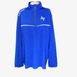 Columbia Royal Air Force Falcons XL Scorecard Quarter Zip Golf Jacket Blue